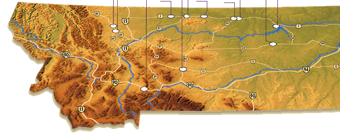 Map - Montana Dinosaur Trail