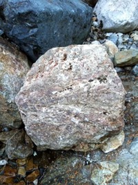 Site - Denny Creek Garnet Boulder