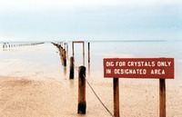 Site - Great Salt Plains crystals dig sign