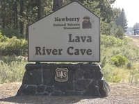Site - Lava River Cave sign