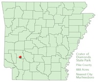 Specimen - Crater of Diamonds SP Map